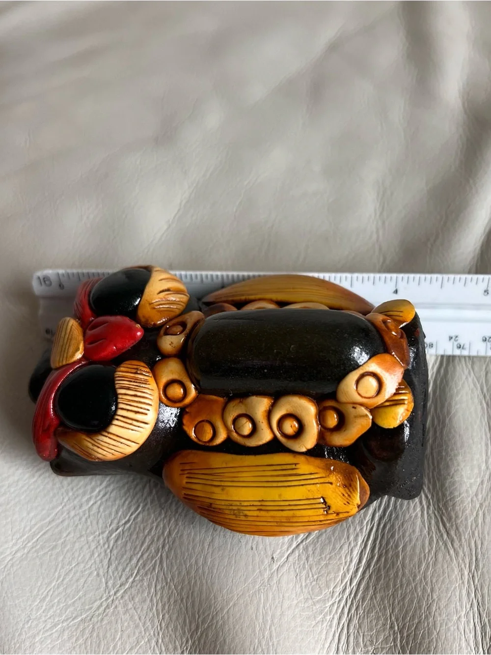 Decorative Ceramic Clay Owl Figurine Whistle Owl Sound Aztec Style